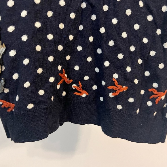 FINAL PRICE Anthropologie Charlie and Robin Snowbird Polka Dot Cardigan - Picture 4 of 15